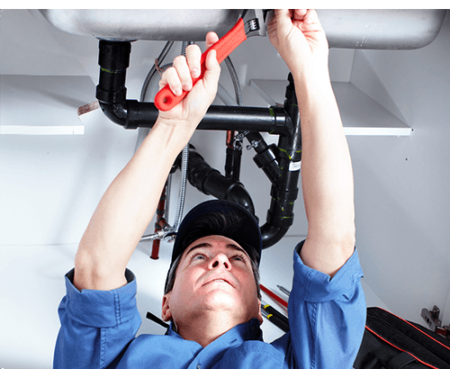 Plumber Fixing Kitchen Sink Plumber fixing sink kitchen plumbing
